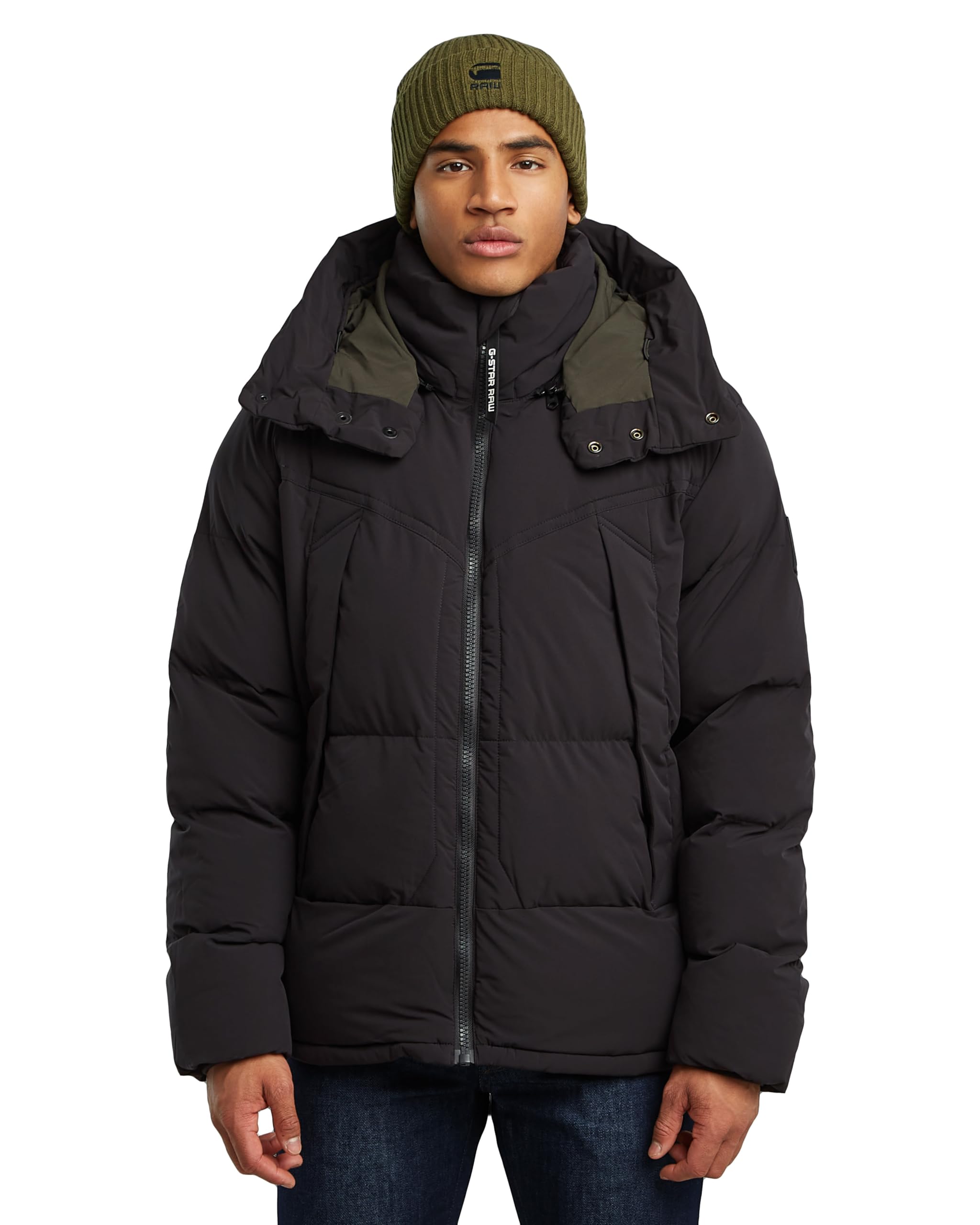 (新品)XS ジースターロゥ 中綿ジャケット 撥水 防寒 ワッペン ロゴ カーキ G-STAR RAW - (新品)XS ジースターロゥ 中綿ジャケット 撥水