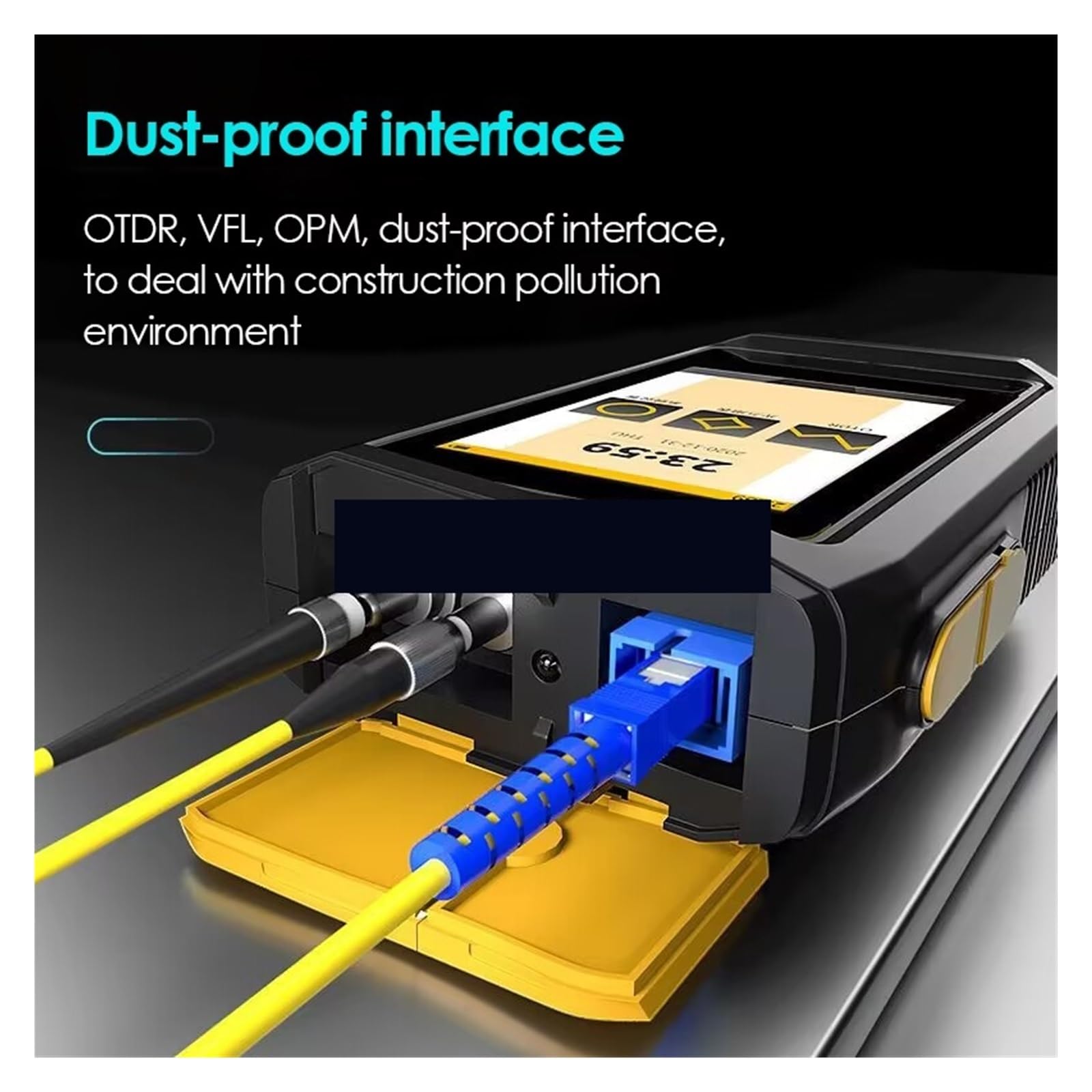 Glasfasertester, Mini OTDR 1310nm 1550nm 20dB Dual Wellenlänge Optische Faser Reflektometer Touchscreen OPM Event Karte Optic Tester(S5L without iOLA APC)