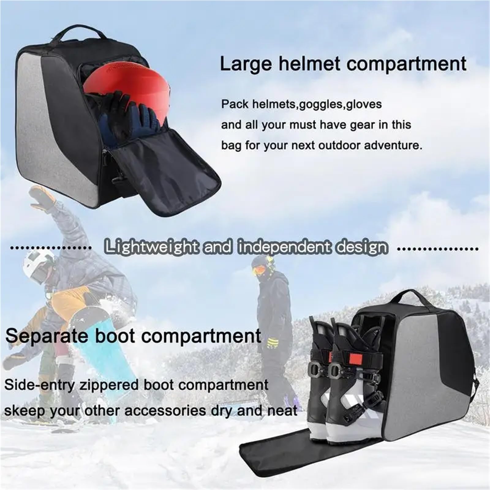 Schlittschuhtaschen Winter Schnee Ski Boot Tasche Leichte Skifahren Snowboarden Lagerung Tasche Wasserdichte Ski Helme Handschuhe Tasche Outdoor Sport Liefert Für Eislaufschuhe Und Inlineskate