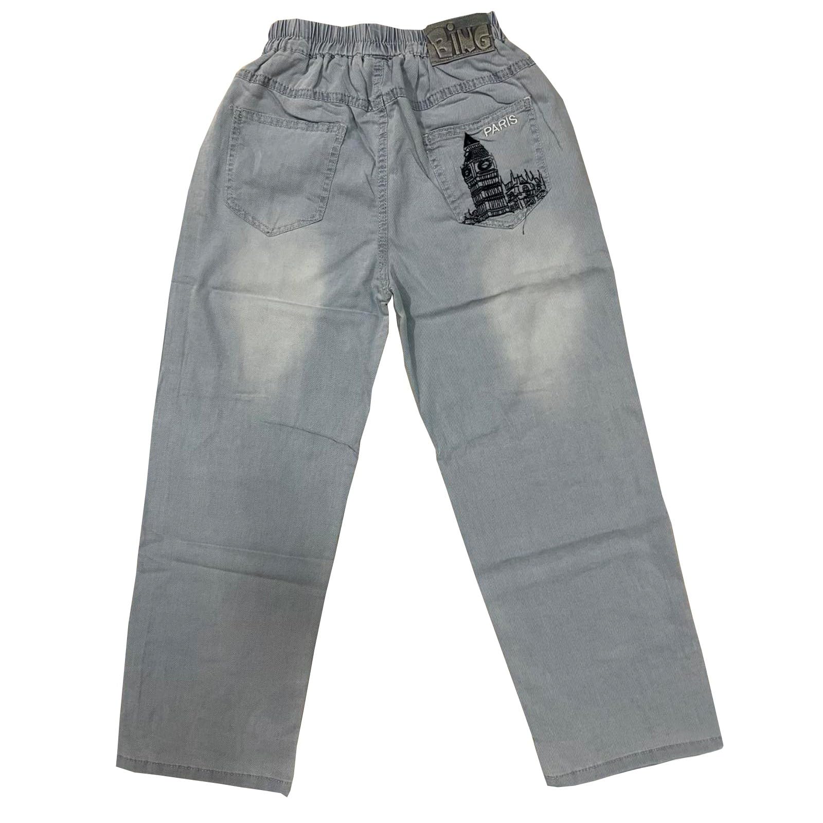 Genérico Pantalones de Chandal Niño Pantalones Vaqueros Moda Infantil Niños Diseño Recto Holgado Casual Comodidad Calidad Tejido Resistente