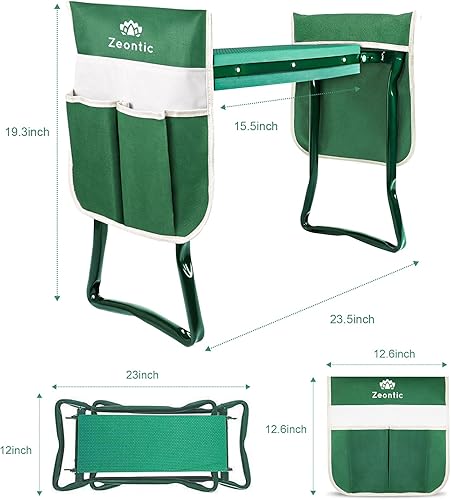 Miniatura 2 de Rodillero de jardín, para rodillas y asiento, banco de rodillas de jardín con asas, rodillero de jardín y asiento resistente con almohadilla de