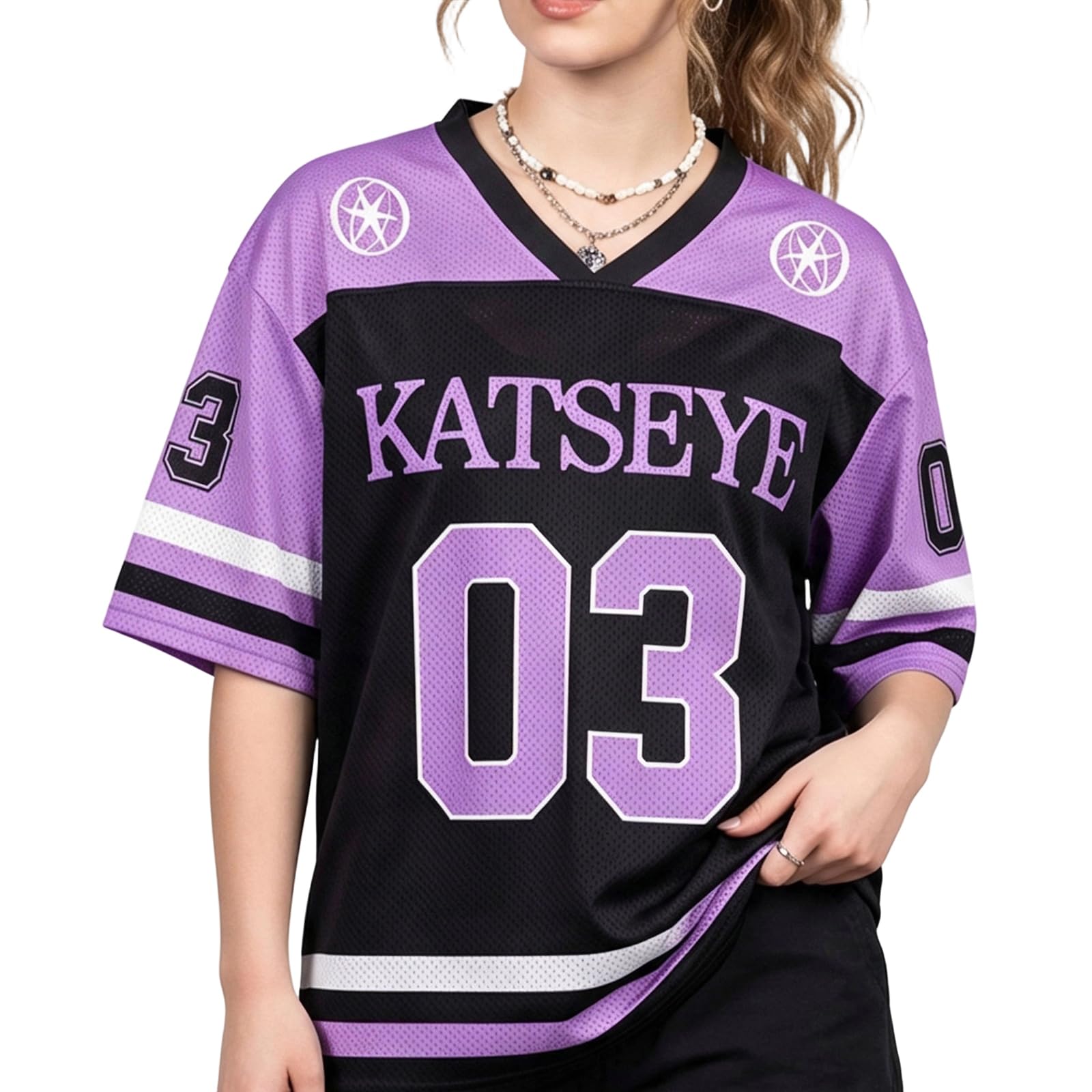 Katseye Tshirt The Wildworld Tour Jersey V-Neck Tee Concert Streetwear Tops