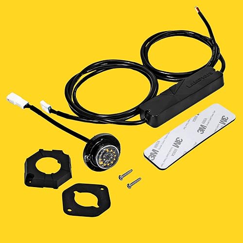 Miniatura 8 de SnakeEye III - Luz estroboscópica LED escondida de 12 W, color azul y rojo (clase SAE 1), 12 V, 1 pulgada, redonda, impermeable, peluca de