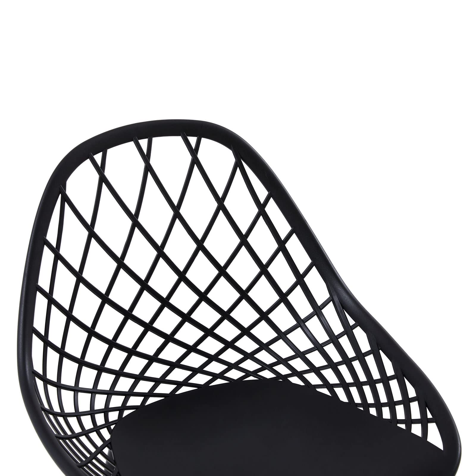 buybyroom chaises Salle Manger Lot de 8 Chaise scandinave avec Pieds en métal Chaise Salon Cuisine Confortable Chaise Salle a Manger, Noir