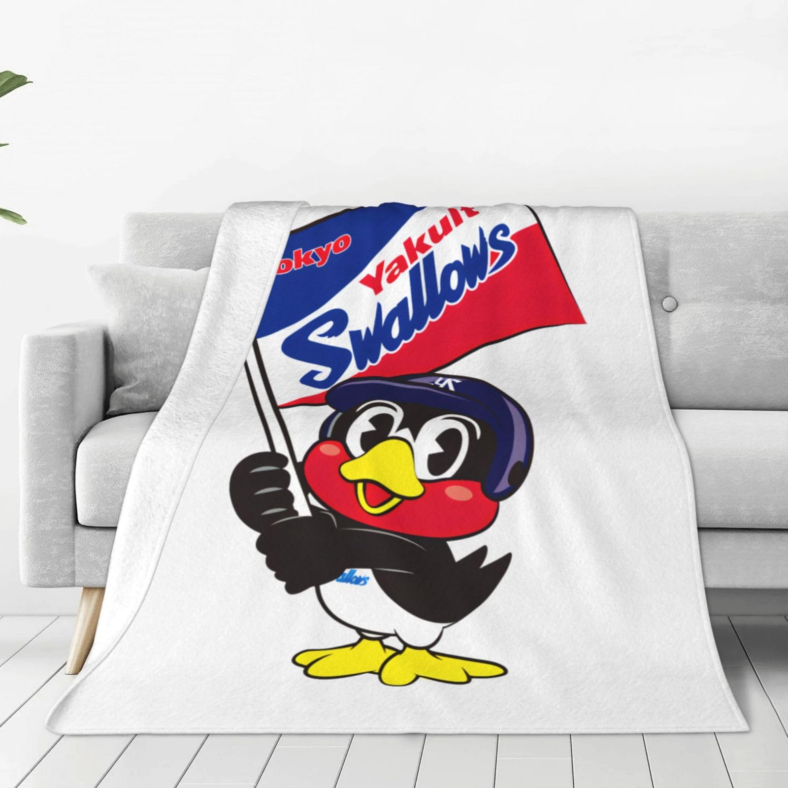 Amazon｜東京ヤクルトスワローズ つば九郎 毛布 ブランケット