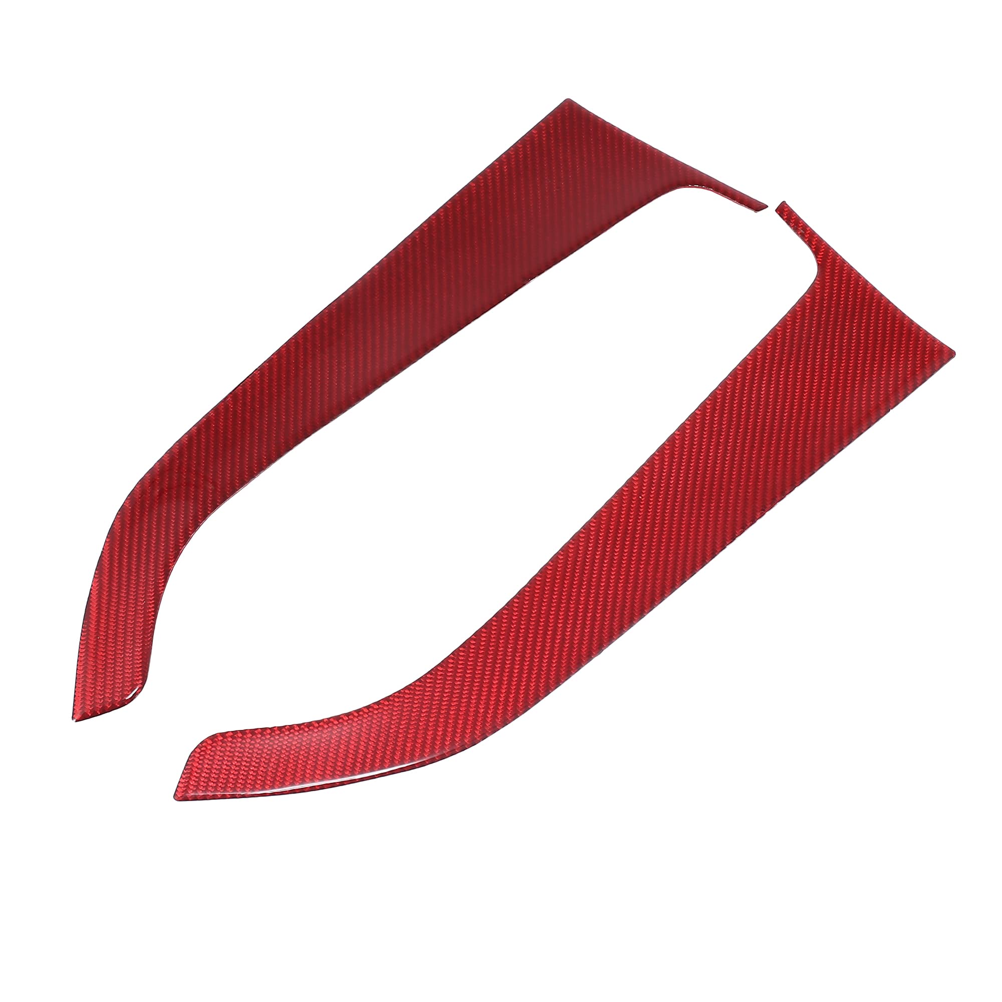 X AUTOHAUX 2pcs Carbon Fiber Car Door Panels Stickers Panel Guard Protector Decals for Ford for Mustang 2015 2016 2017 2018 2019 2020 2021 2022 Accessories Red