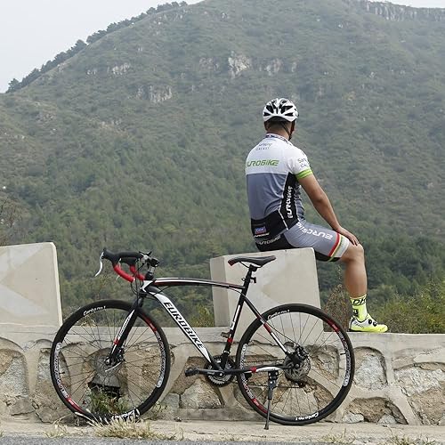 Miniatura 3 de EUROBIKE Bicicleta de carretera 700C Ruedas 19.3 in Marco para hombres y mujeres Bicicleta de carreras