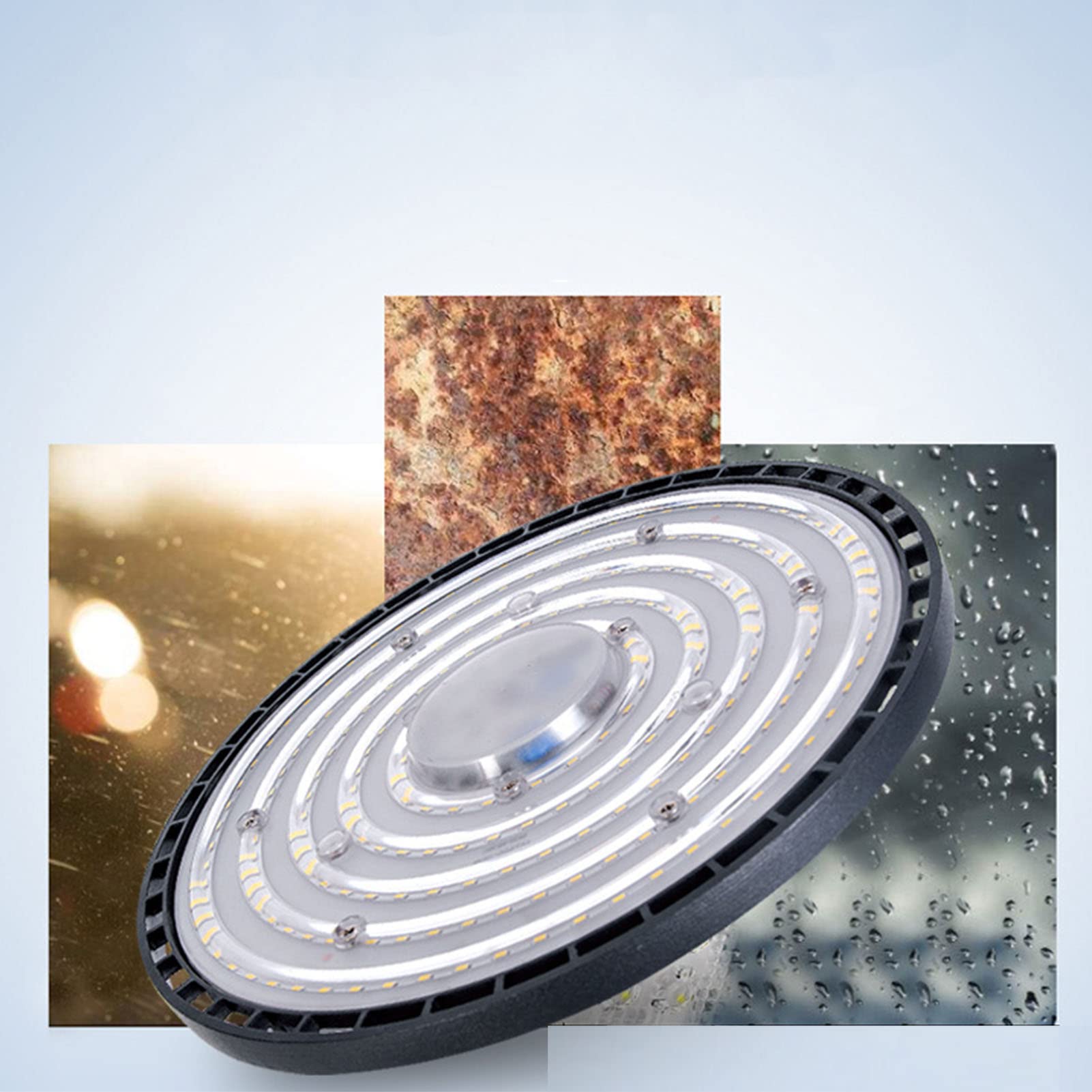 100W UFO LED Spotlight 6500K Cool White LED High Bay Light for Shop Garage Barn Warehouse — view 4