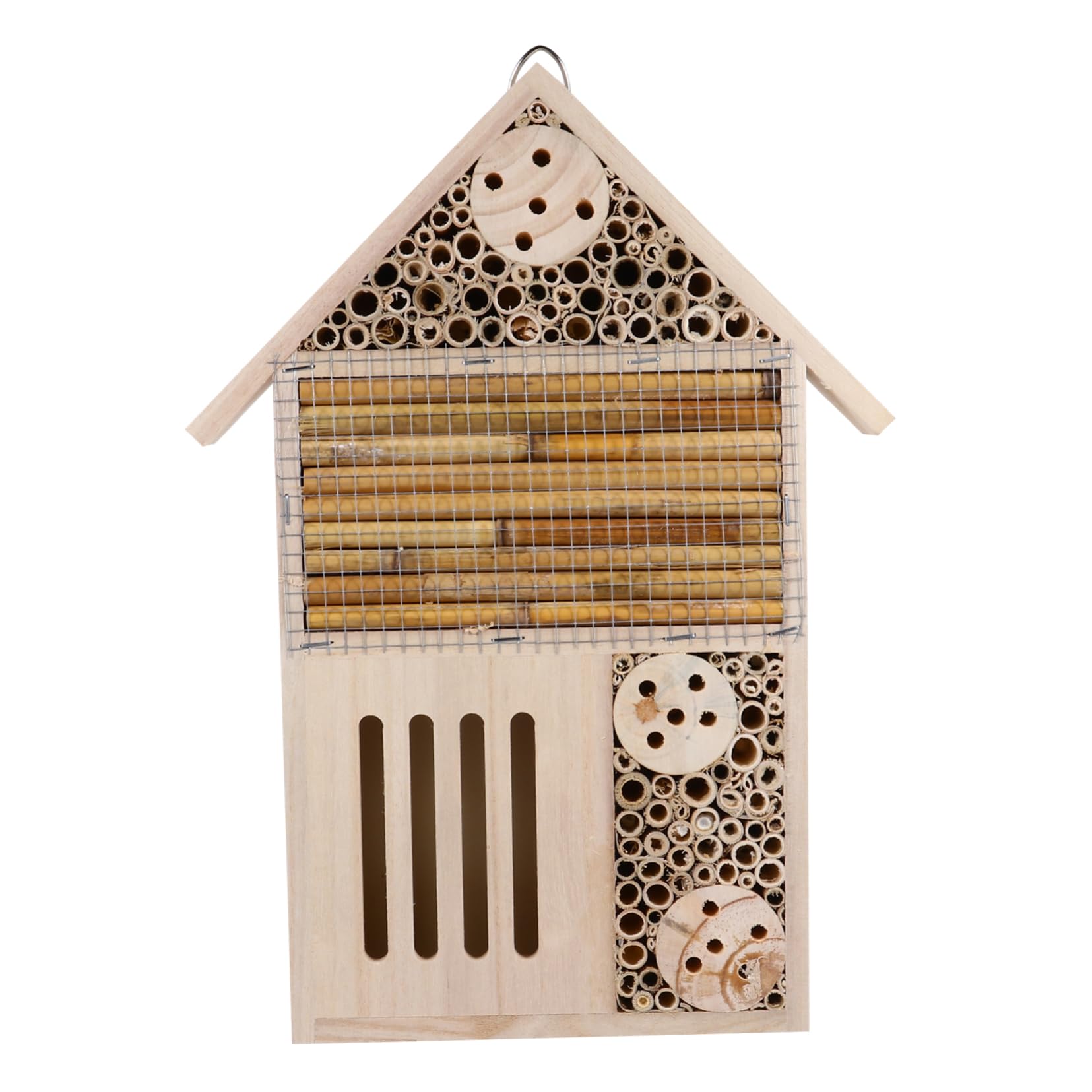 BESPORTBLE Casetta in Legno per Insetti Lisci, Design Unico Beige, per Giardino e Decorazione Esterna, Favorisce Nidi Api e Altri Insetti Utili