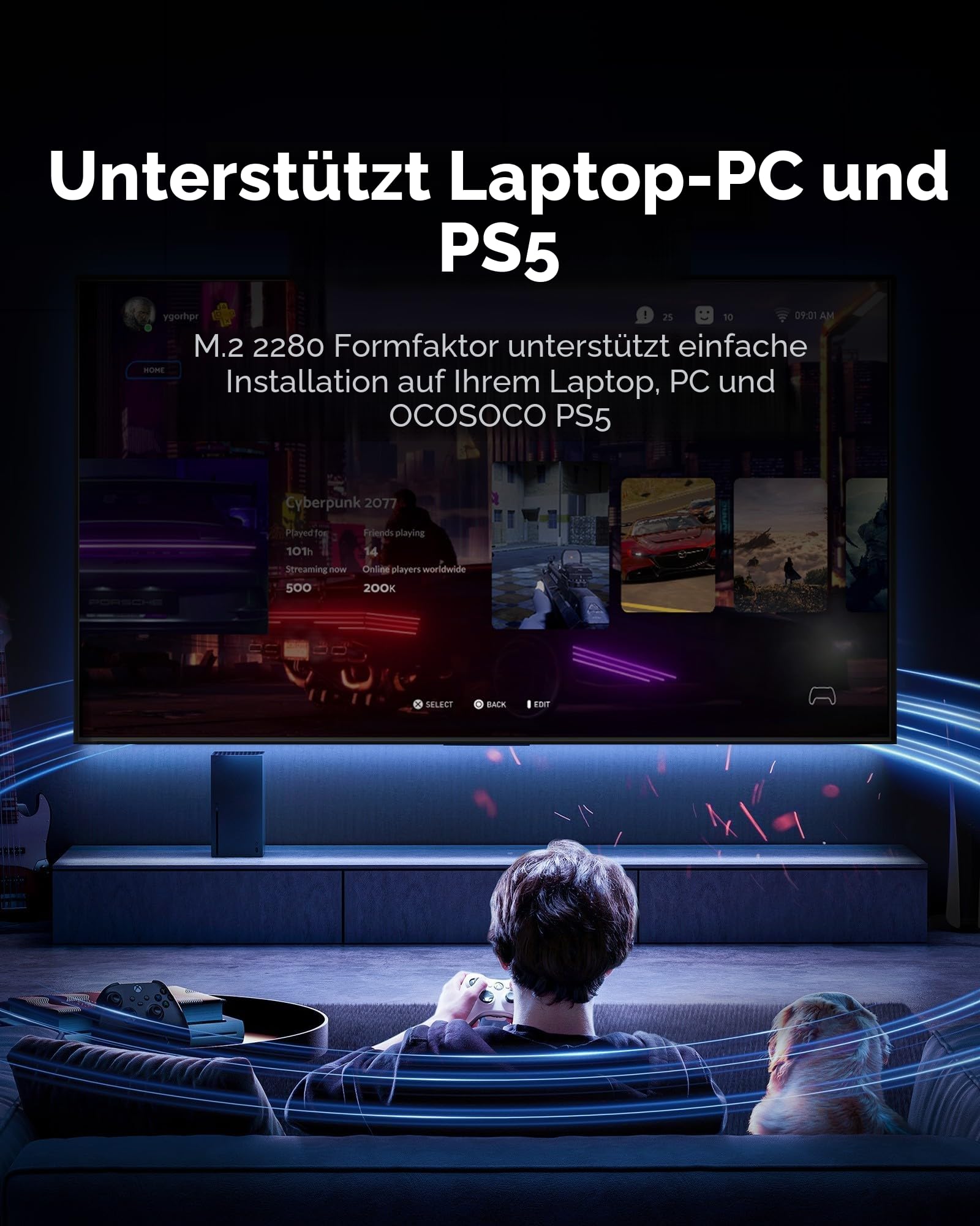 Lexar NQ790 1TB NVMe SSD M.2 Interne SSD 1TB, PCIe 4.0 Gen4x4, 7000 MB/s Lesen, 6000 MB/s Schreiben, Internes Solid State Drive, für Gaming und Videoschnitt