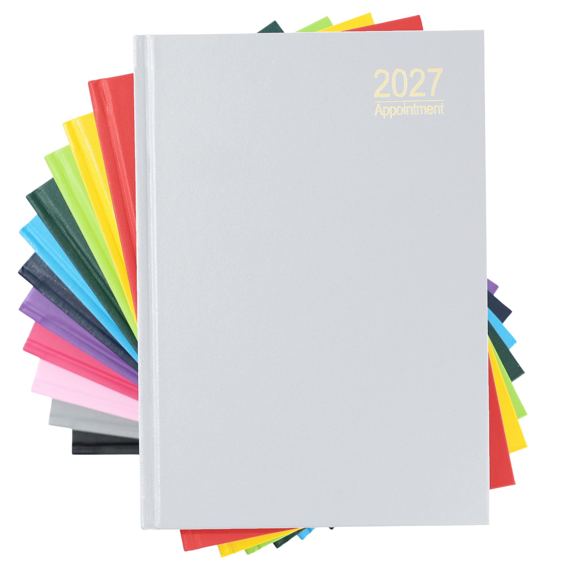 evelay 2027 Diary A5 Page a Day Appointment Hardback Hourly Planner (Grey)