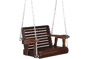 WINGLI Premium Heavy-Duty Wooden Porch Swing for Unparalleled Relaxation
