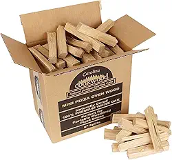 Madeira para forno de mini pizza, troncos de lenha de 15 cm, fendas de madeira de carvalho branco para fornos de pizza portáteis a lenha, feito nos EUA, moído de forma sustentável, aproximadamente 5,4