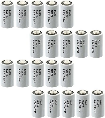 Exell S28PX 6V batería de óxido plateado 4SR44, V28PX, PX28, 544, 20 piezas