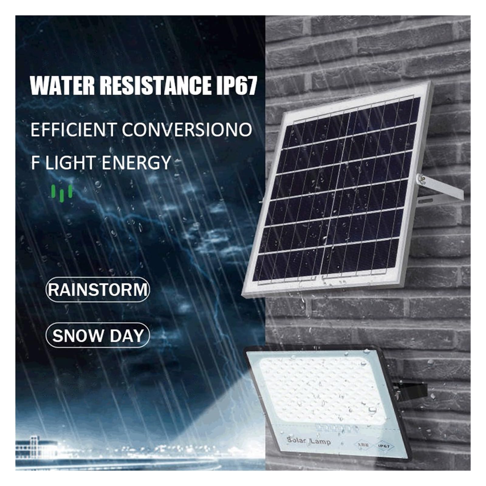 DELURA Focos solares LED 51/170/247/353 LED Luz Solar Al Aire Libre Impermeable For Jardín Camino Calle Exterior Paisaje Foco Pared Lámpara De Inundación El Ahorro de energía (Color : 10W 51LED IP65)
