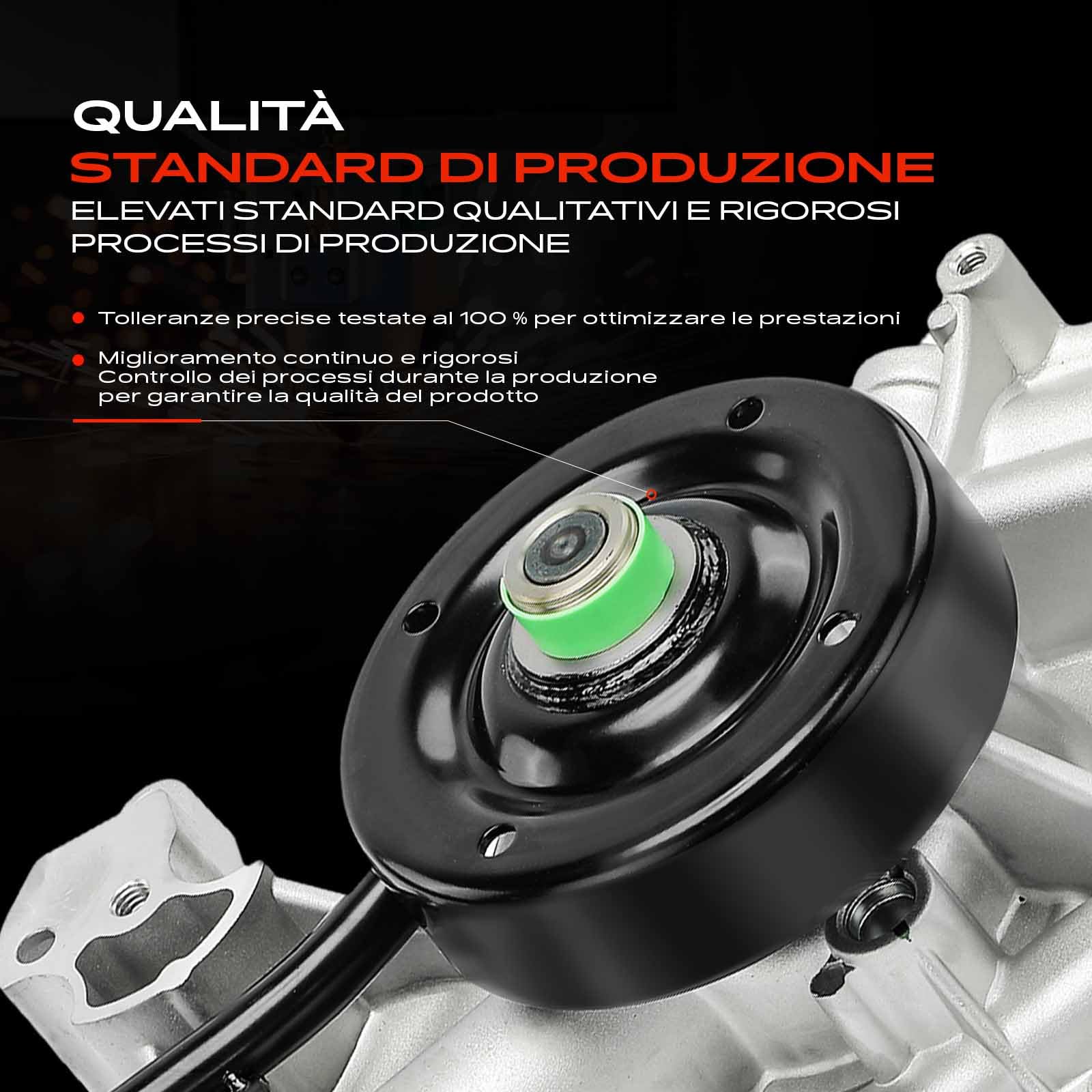 Frankberg Pompa dell'acqua con guarnizione e anello di tenuta AW7168 | Compatibile con: Ram 3500 Extended Crew Cab Pick-up, RAM 3500 Crew Cab Pick-up, Ram 2500 Pick-up D1 DC DH DM DR