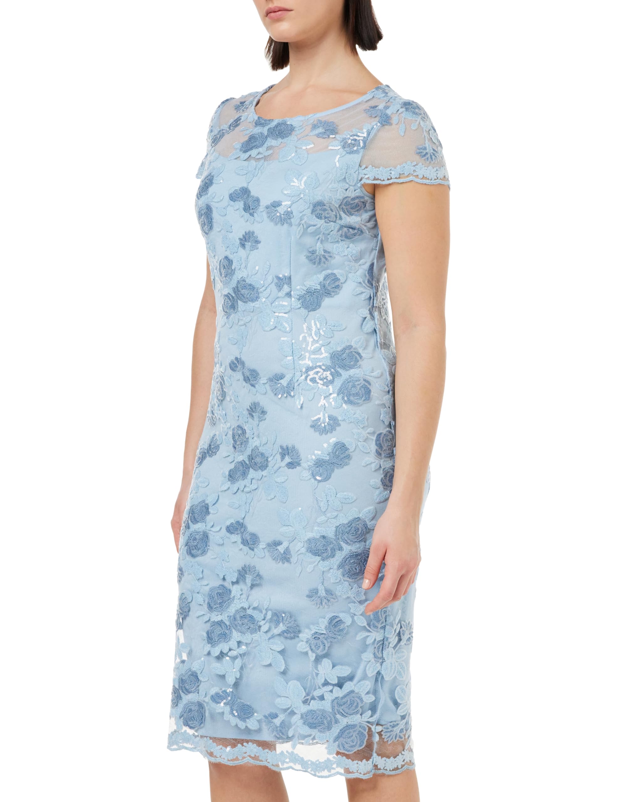 Gina Bacconi Women's Midi Dress with Embroidery Cocktail Dress