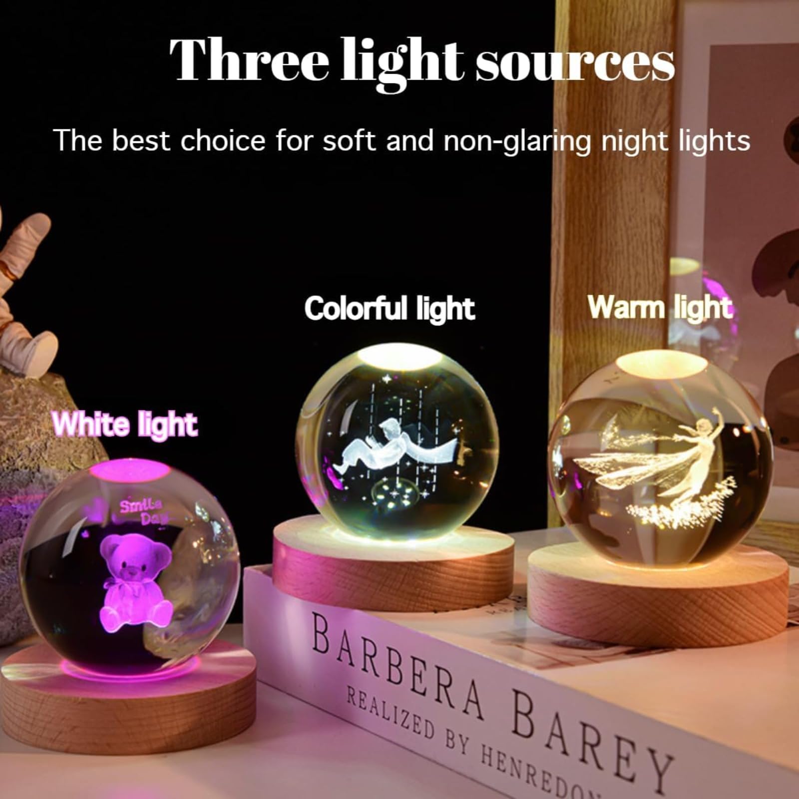 Veilleuse Boule De Cristal 3D Personnalisée - Couple Toi Et Moi - Cadeau Plus Veilleuse Boule De Cristal 3D Personnalisée - Couple Toi Et Moi - Cadeau Plus