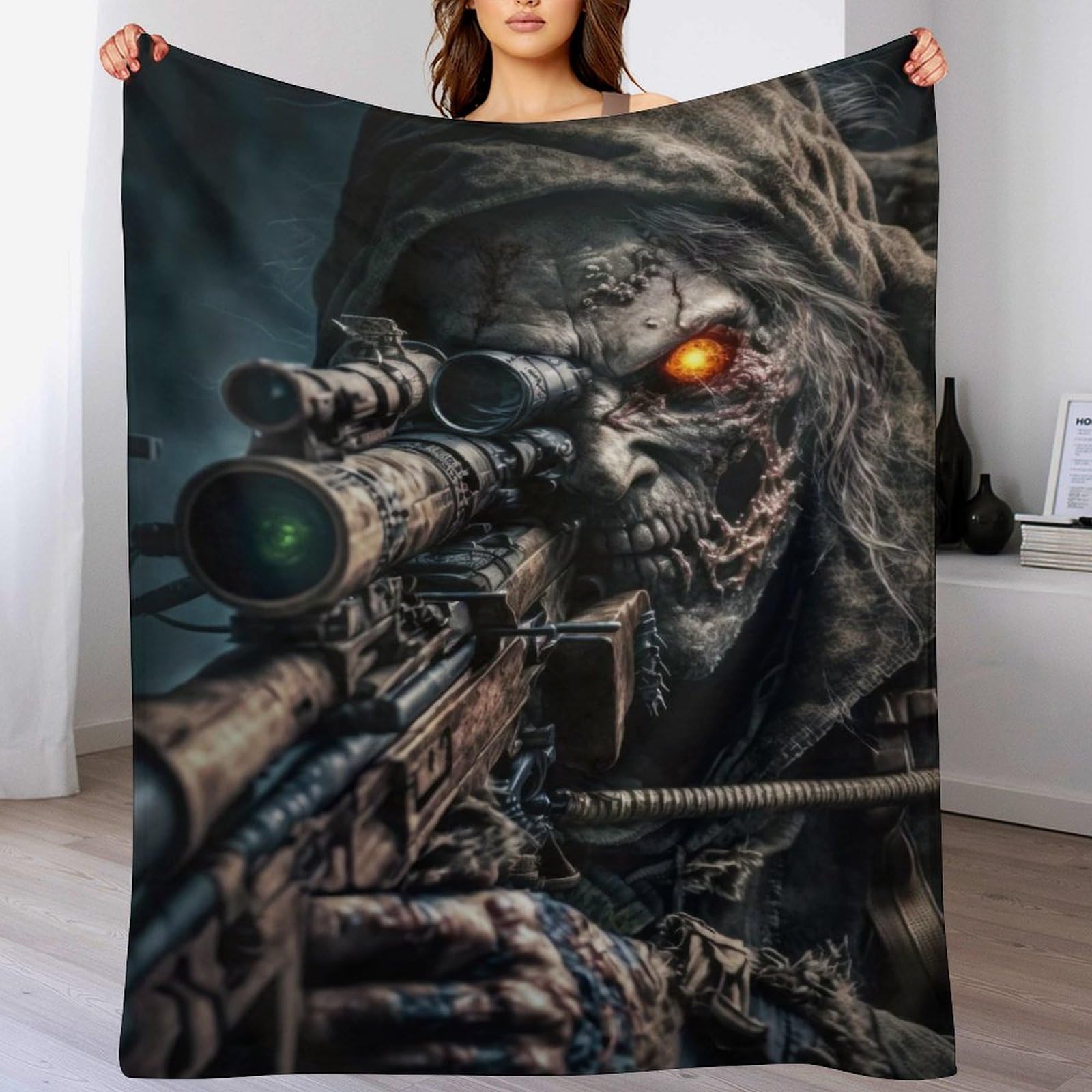 Couverture polaire zombie armée morte pour frissonner de confort en lit