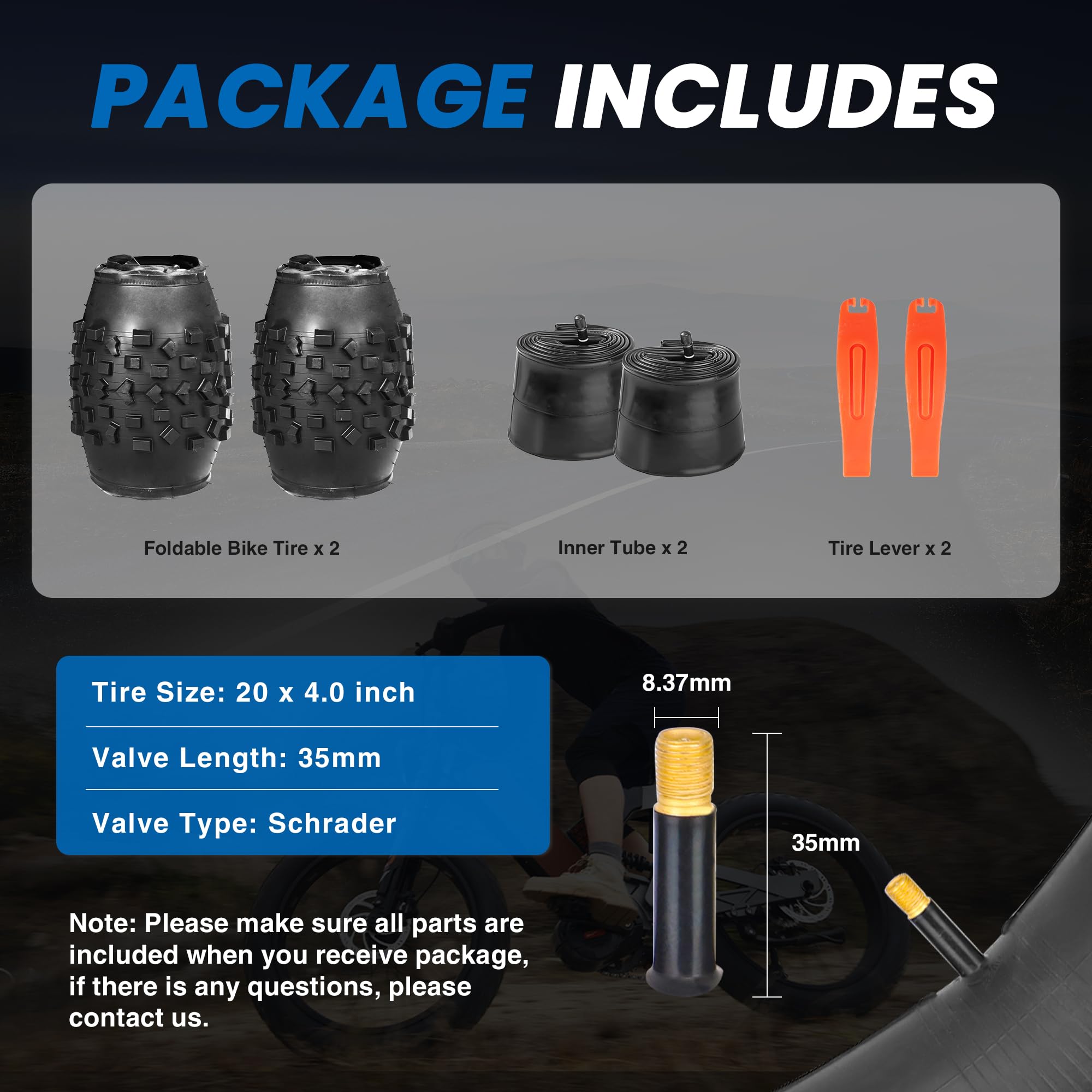 ZUKKA Lot de 2 pneus de vélo électrique 20 x 4,0 Heavy Duty pliables Fat Tire Graisse Compatible avec les vélos électriques/VTT/vélos de ville 20 x 4,0