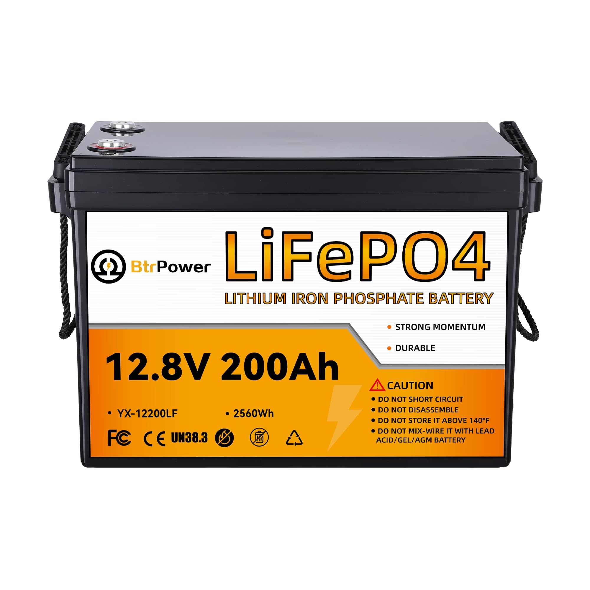 12 V 200 Ah Lithium LiFe PO4 Deep Cycle B attery,100A BMS