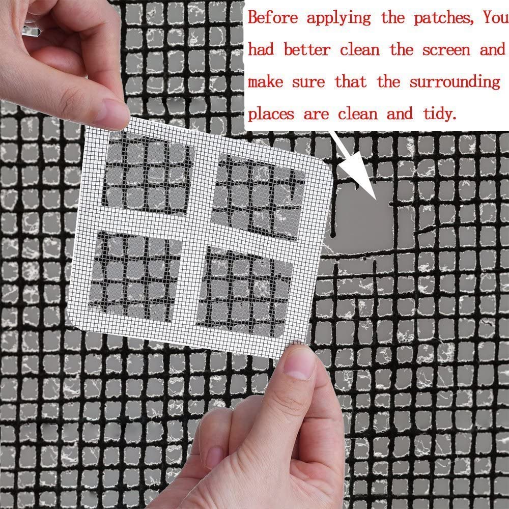 First Try Plastic Window Mosquito Net Repair | Fix Tape Patch Self Adhesive | Fiberglass Screen | Waterproof Mesh Film Ideal for Fixing Holes and Tears | Sticky Tapes Repair Tools | Grey–Square (Pack of 6) — Amazon image 7