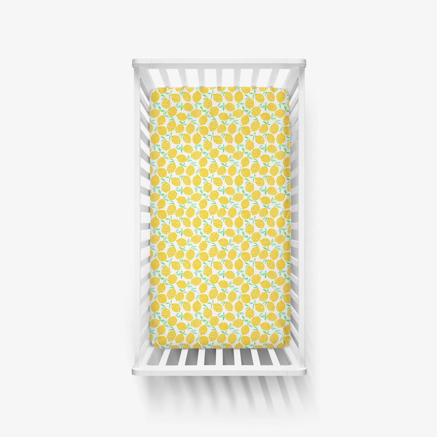 Little Sleepies Sábanas para cuna de bebé, viscosa suave de bambú, para niños y niñas, sábana de cama para niños y niñas, sábana de colchón para cuna, súper elástica y elástica (limón)
