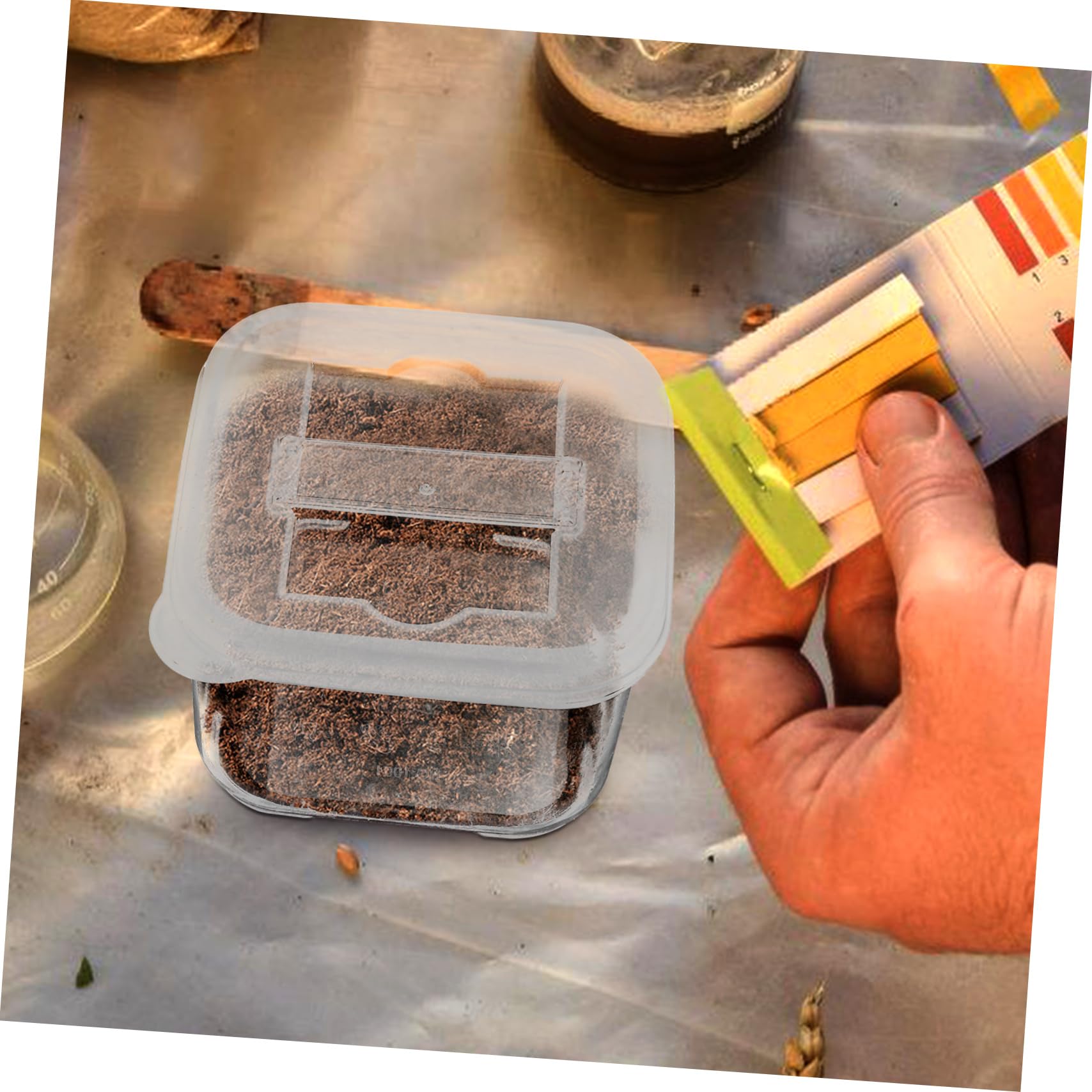 20pezzi Contenitori Mini Per Alimenti Contenitori Di Campionamento Per Laboratori Per Conservazione Di Condimenti e Campioni Di Terreno Con Etichetta Per Identificazione