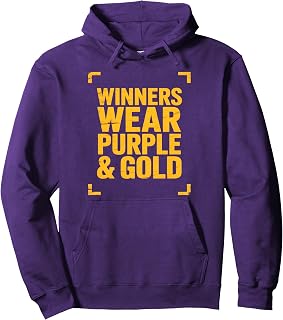 Bruh WINNERS WEAR PURPLE & GOLD Summer Camp War Game Day Pullover Hoodie