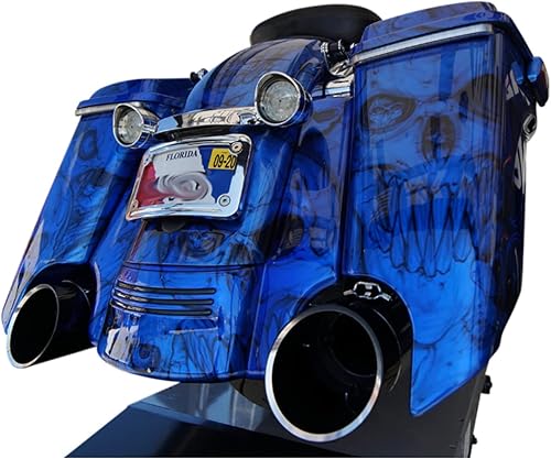 Miniatura 5 de KHROME WERKS Silenciadores sin cordones HP-Plus 1801-1447 202885 para Touring - Negro con borde