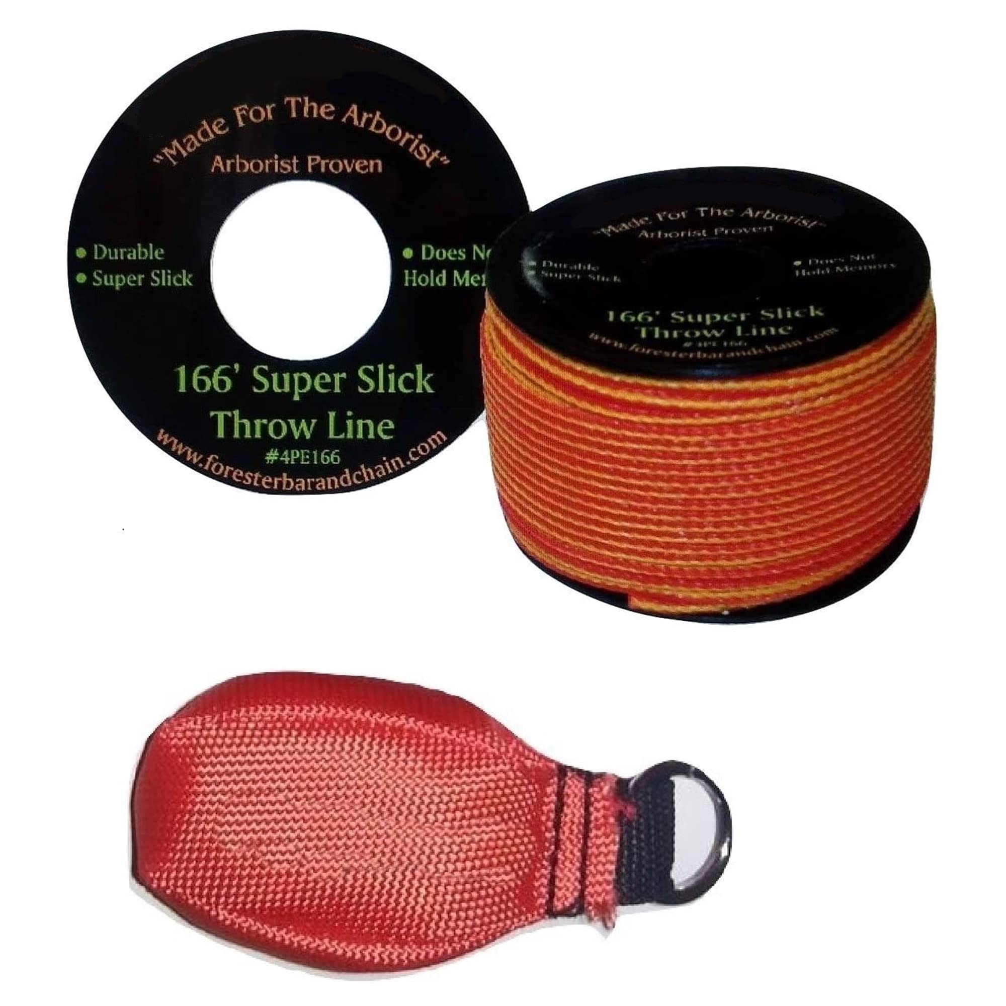 MGP SUPPLY Arborist Throw Line Kit - Ultra Slick 100% Polyester Rope with 11 oz Weighted Throw Bag | Forestry Tree Gear for Low and High Limb Throwing | 3/16 Inch Thick Rope