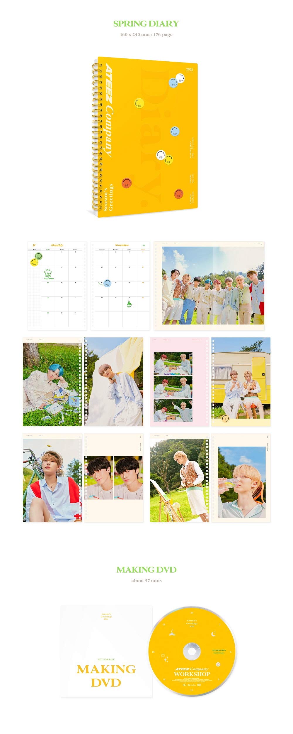 KQ Entertainment ATEEZ - ATEEZ 2021 Season's Greetings + Extra