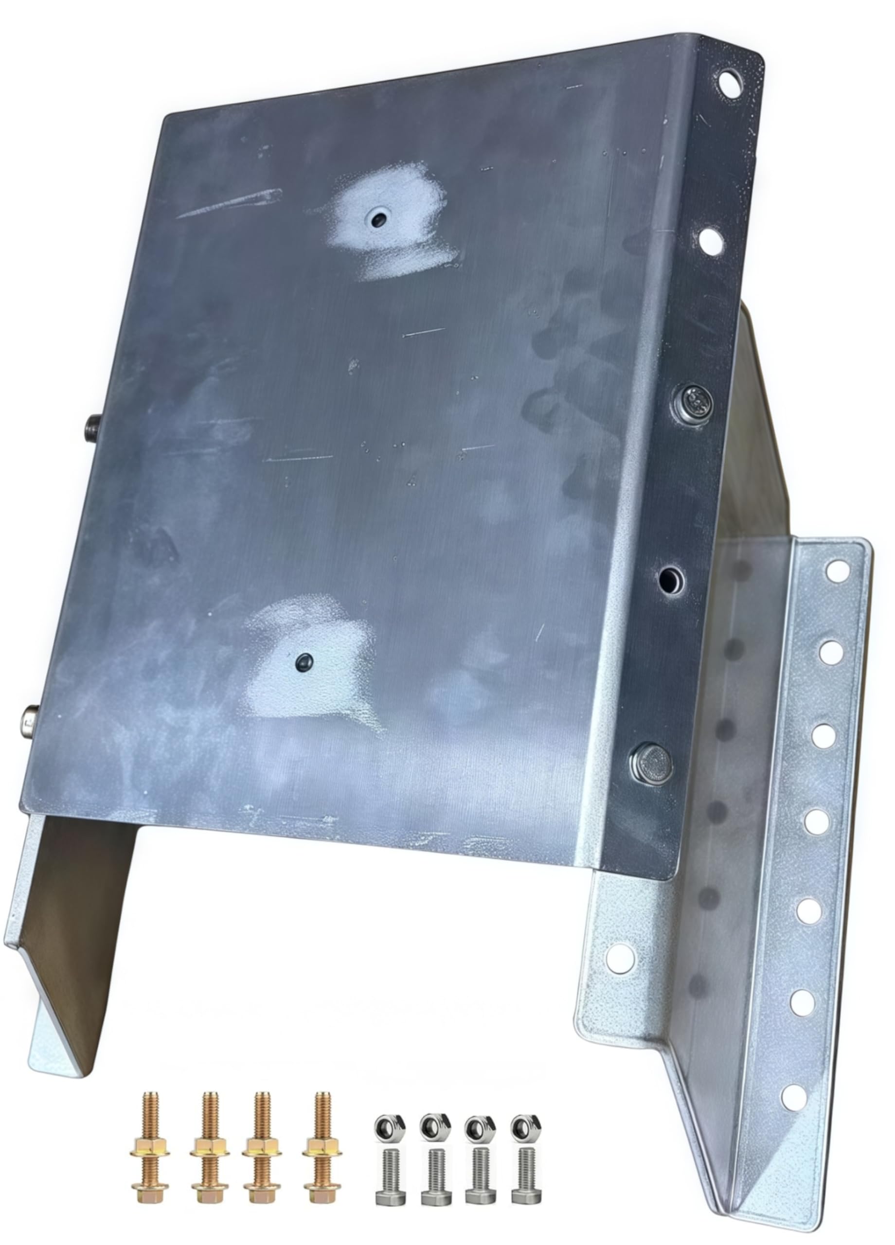 VELCKING MJ-1-DP Jack Plate 4'' Setback Small Engine Jack Plate Adjustable Outboard Engine Jack Plate for Boats, Up to 35HP, Manual Height Adjustment,