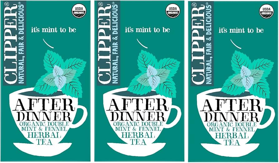 Amazon.com : Clipper Tea Organic Mint & Fennel Herbal Tea, After