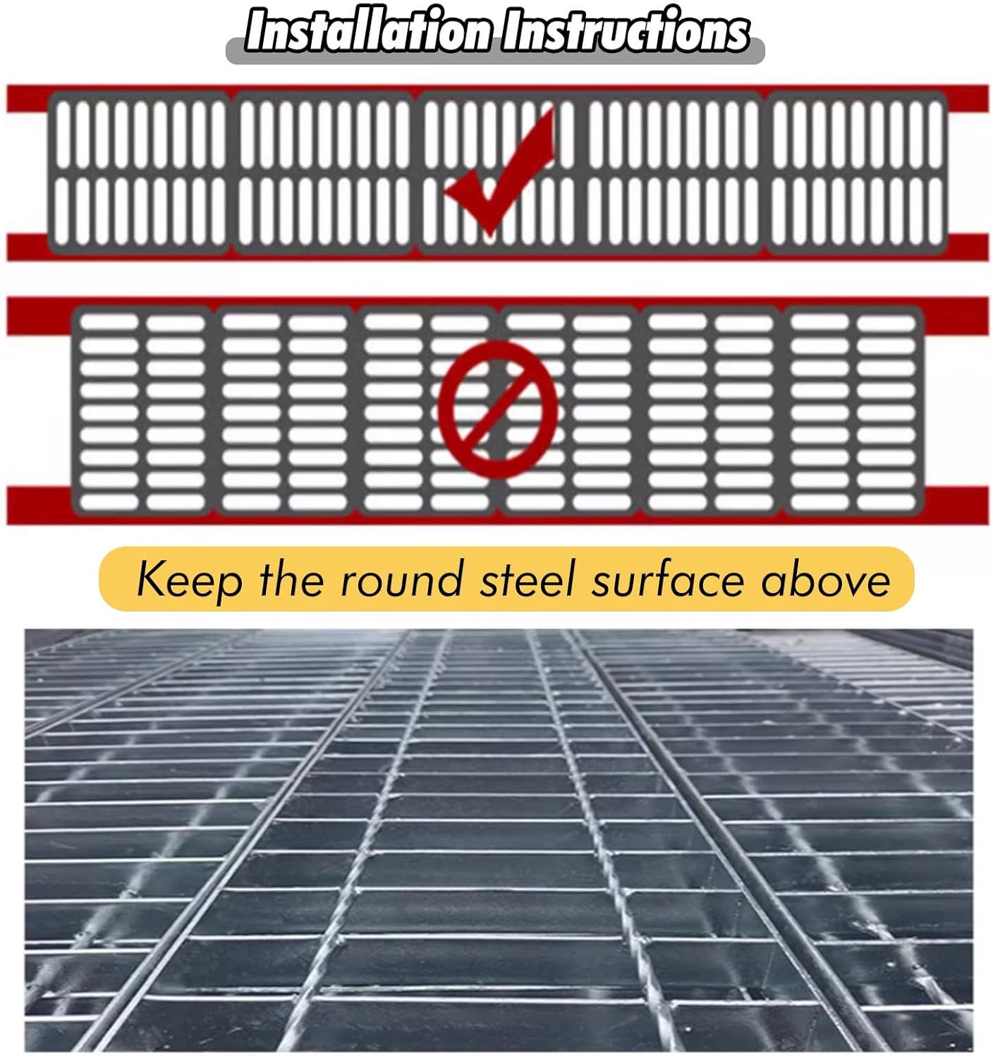 Galvanized Steel Drainage Ditch Cover - 8 to 20 Inch Commercial Drain Grate, Silver Drain Grating-1pcs(100x30x3cm)