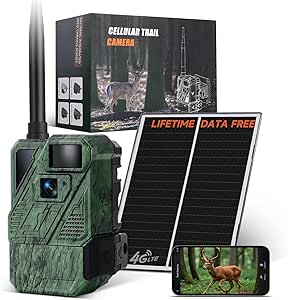 Zleo Cellular Game Trail Camera with Lifetime Data Free, Motion Activated Night Vision Waterproof, Live Feed to Phone, SIM Card Pre-Inserted, Remote APP Access, No Subscription Required asin的图片