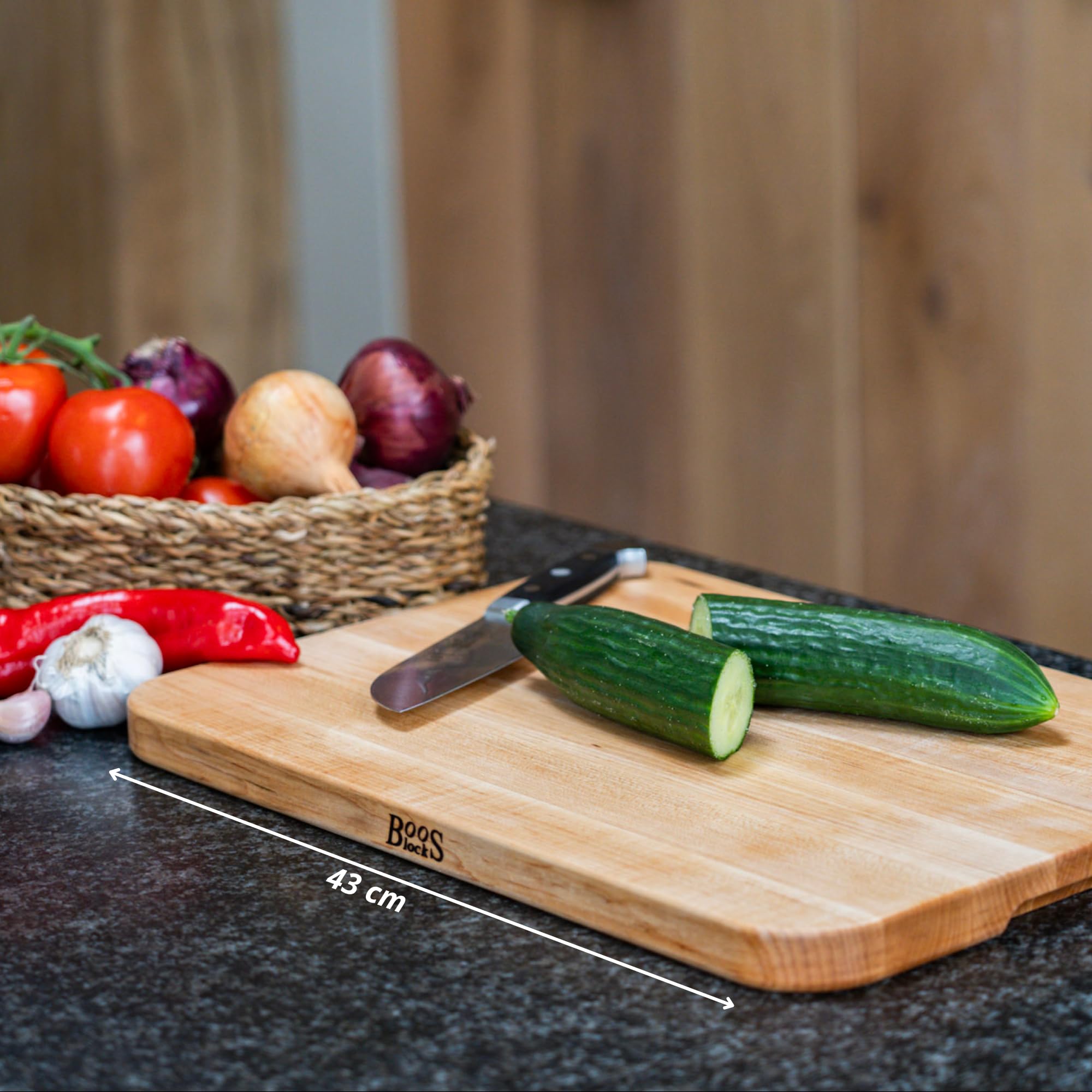 Boos Block Billot De Boucher Professionnel - Planche Bois De Bout – Billot De Cuisine – Planche Erable D'Amérique Du Nord – 51 X 38 X 6 Cm