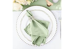 Efavormart Sage Green Polyester Linen Dinner Napkins: A Touch of Sophistication for Your Table Setting