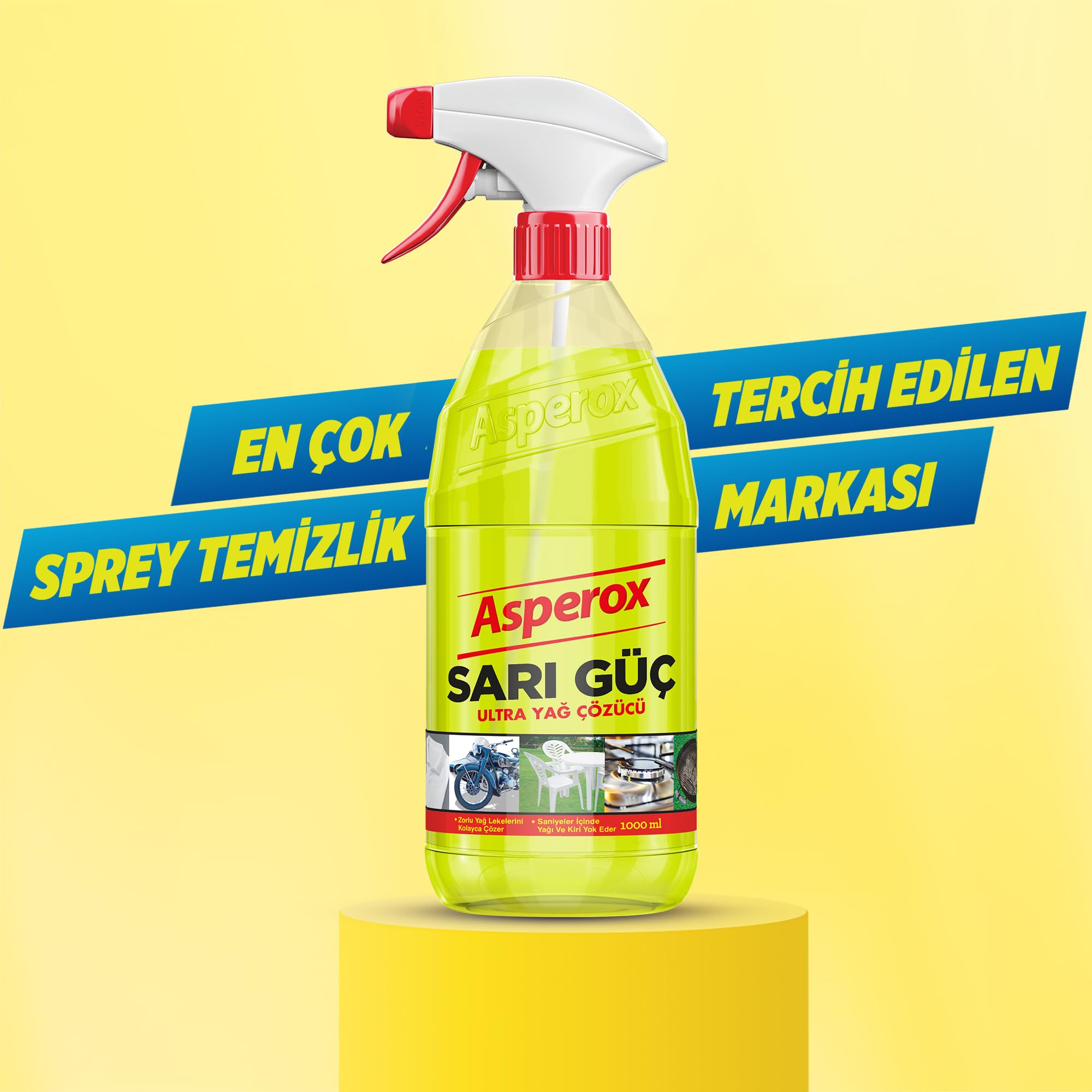 Asperox Sarı Güç Yağ Çözücü Sprey 1000 ml