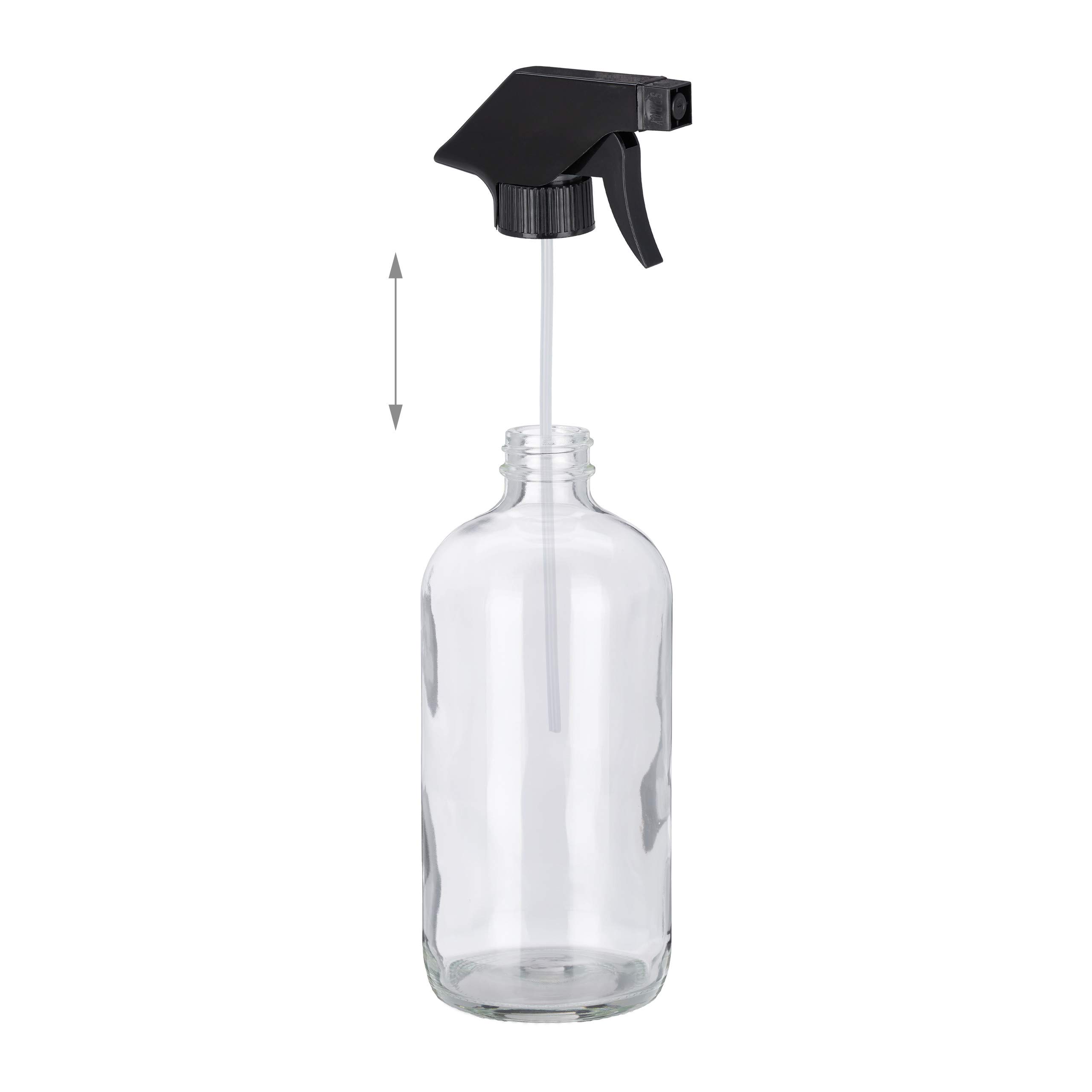 Relaxdays 8x Spruzzino Nebulizzatore, Set 500 ml Bottiglie Spray Vuote, Vaporizzatore Parrucchieri, Pulizia, Trasparente
