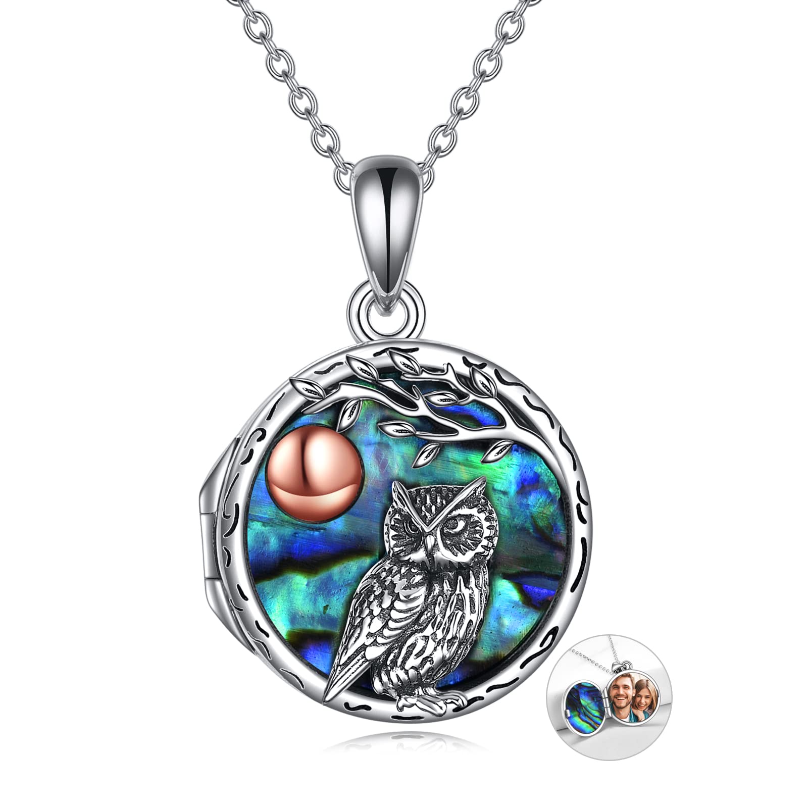 YAFEINI Eule Kette für Damen 925 Sterling Silber Eule Anhänger Schmuck Geschenk für Mama Mädchen Freund