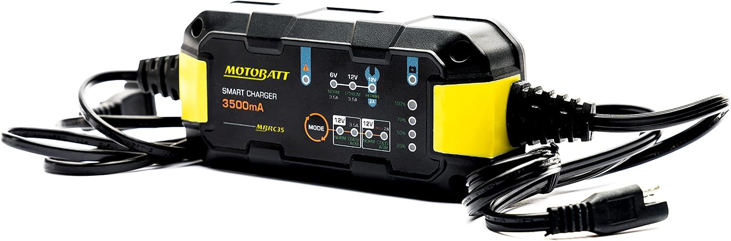 Motobatt MBRC35 6V/12V 3.5 Amp AGM and Lithium Charger
