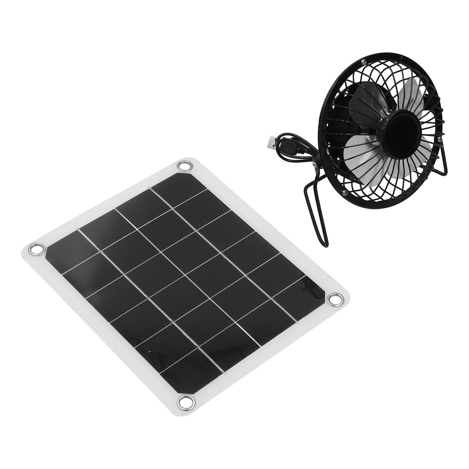 Kit pannello solare fotovoltaico Mtlavishness da 10 W con porte USB femmina per ventola per allevamento di polli all'aperto