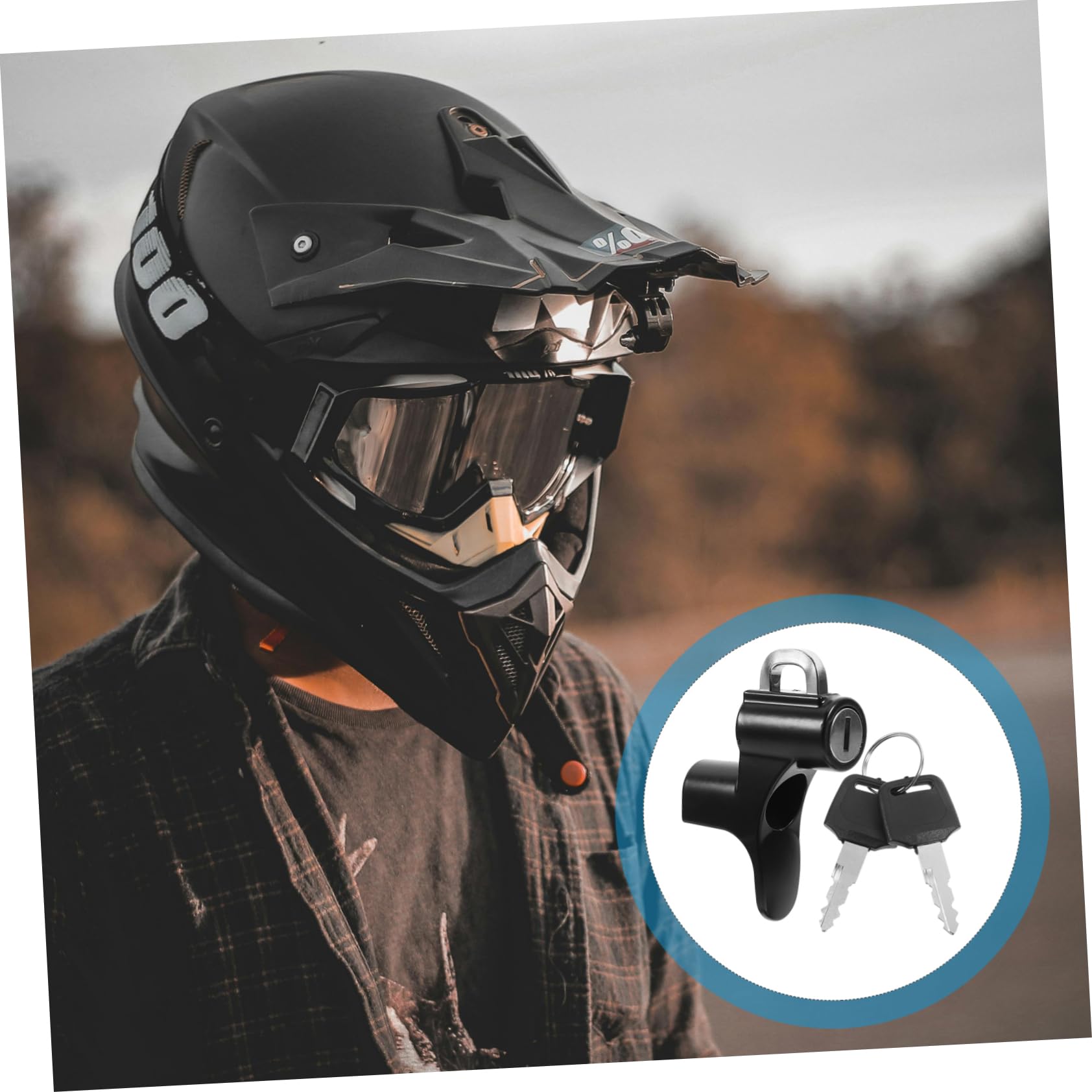 HAPINARY 1 Set Lock Theft Security Lock for Scooter Helmets Durable and Reliable