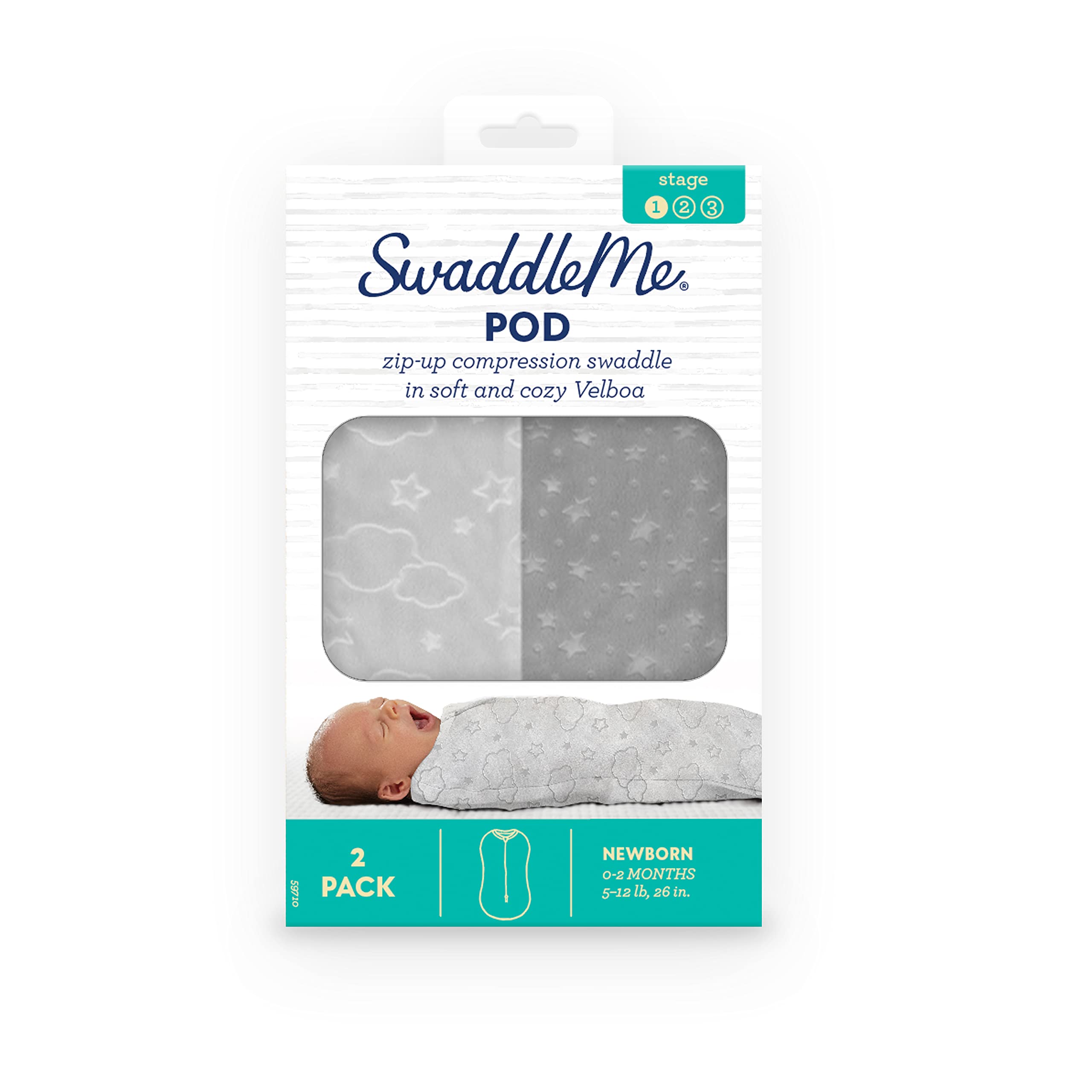 SwaddleMe Pod in Soft and Cozy Velboa ?Çô Size Newborn, 02 Months, 2