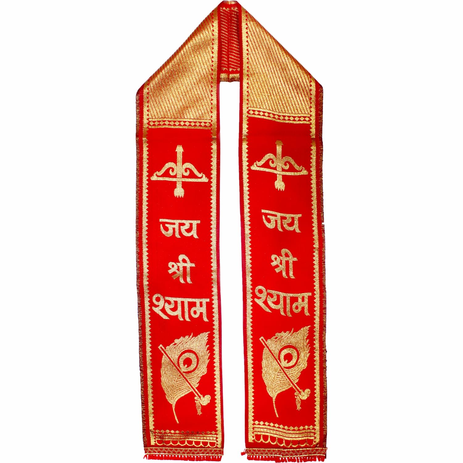 src creations Khatu Shyam sparkle Printed Men & Women Dupatta (patka)-picture-32