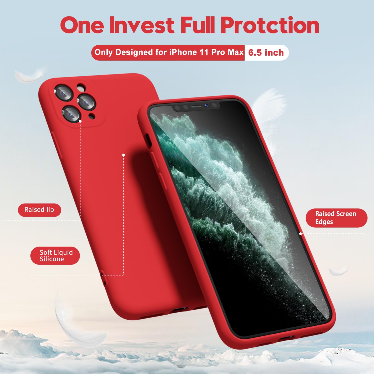 oakxco for iPhone 16 Pro Max Case Liquid Silicone, Soft Rubber Gel Elegant Aesthetic Basic Simple Cover, Cute Thin Slim TPU Matte Solid Color Plain Smooth Case for Women Girl, Light Pink — view 1331