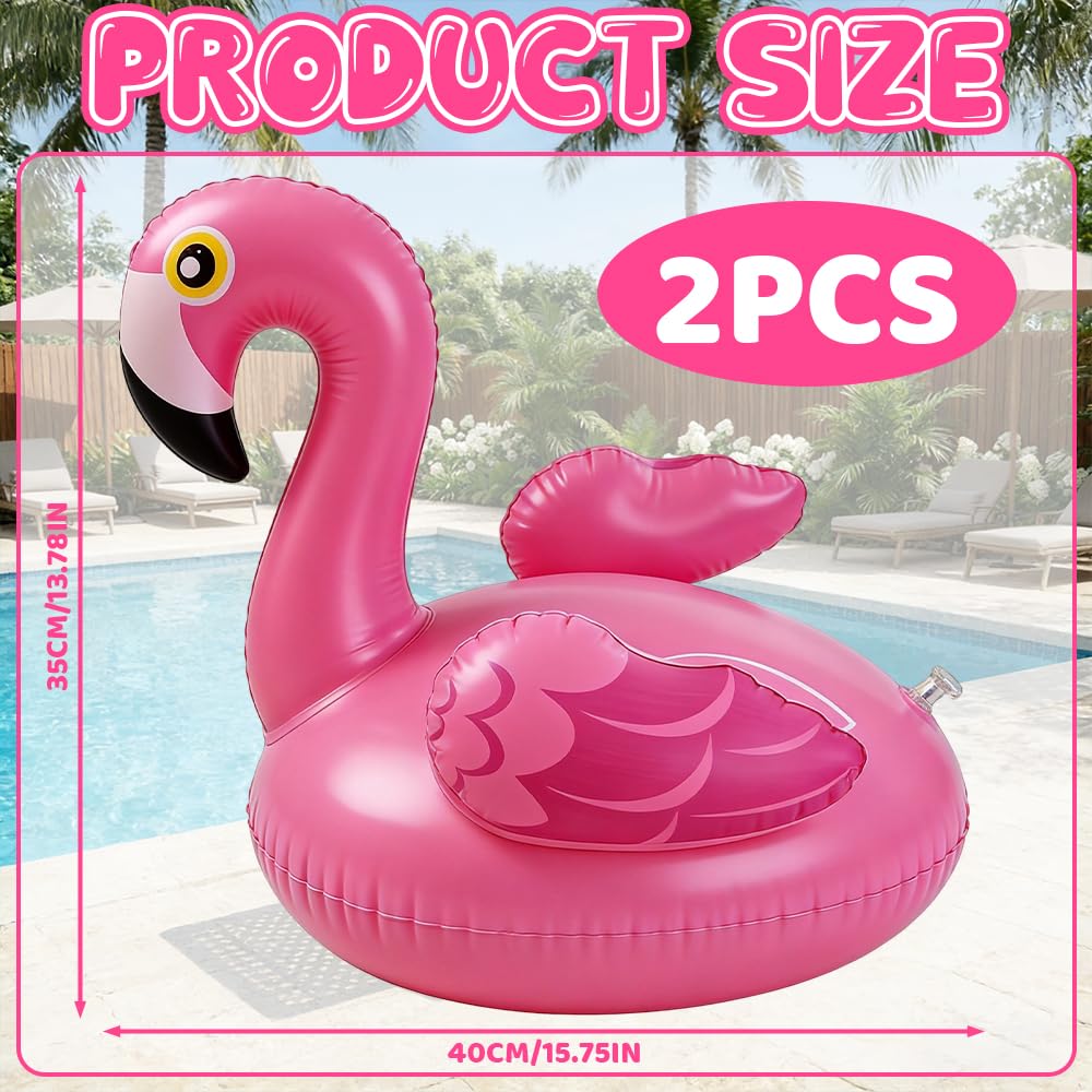 Flamingo Pool Lichter Schwimmend, 2 Stück Flamingo Solar Poolbeleuchtung Schwimmend, IP68 wasserdichte Flamingo Aufblasbar, Solar Schwimmende Pool Licht für Garten, Schwimmbad, Strand, Rasen