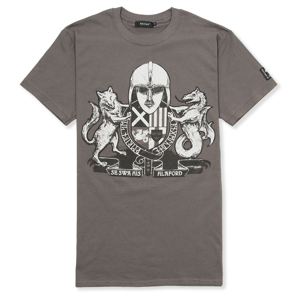 Senlak England T-Shirt ENGLISC Coat of ARMS (Large, Charcoal)