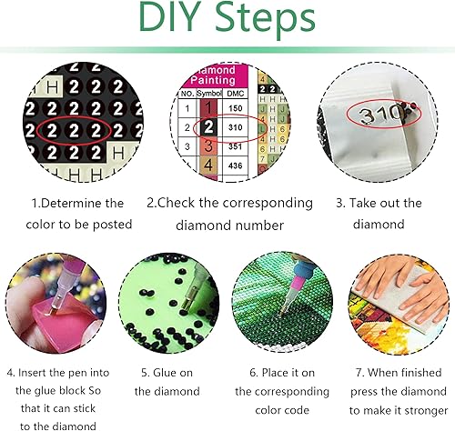 Miniatura 7 de Aestalrcus Paquete de 2 kits de pintura de diamantes de Halloween para adultos, kits de arte de diamantes de Halloween para adultos, kits de arte de